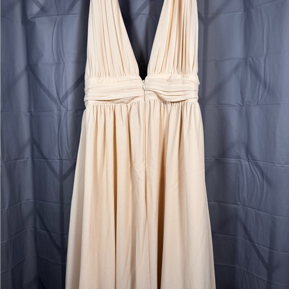 Lulu's Cream Backless Halter Dress - Picture 4 of 5